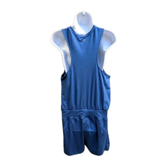 Sweaty Betty Gary Blue Sleeveless Shorts Romper Sz L Athleisure Travel Sporty - Picture 3 of 10